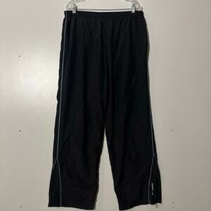 Vintage Reebok Y2K Baggy Windbreaker Outerwear Black Pant’s Men’s Size Large